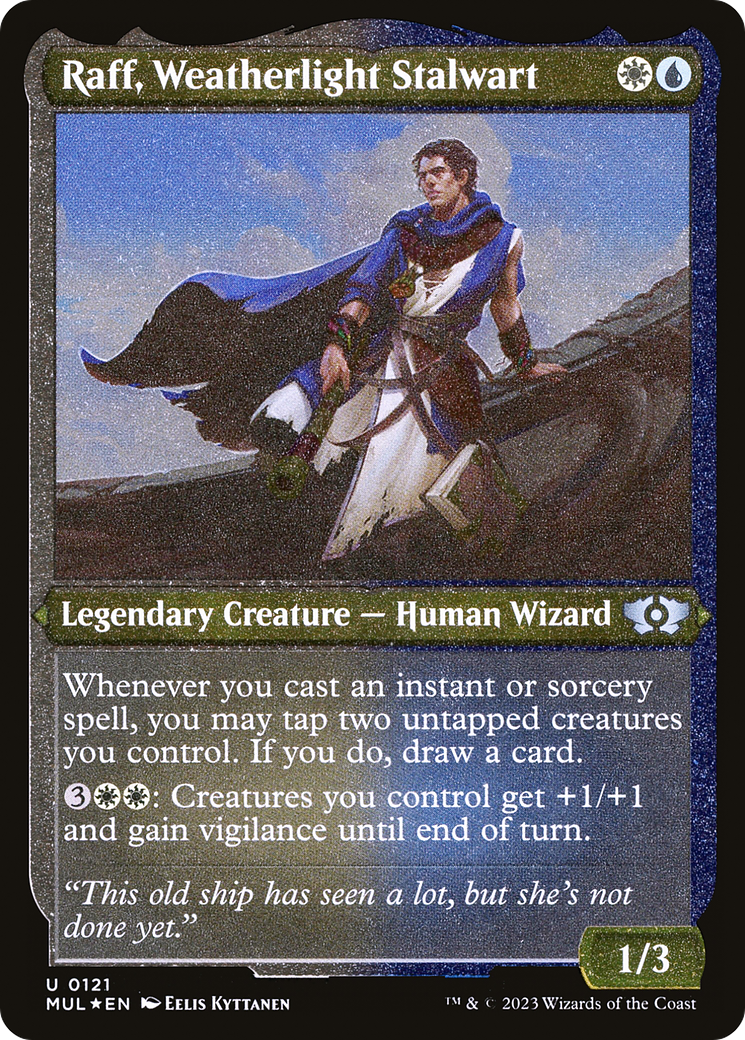 Raff, Weatherlight Stalwart (Foil Etched) [Multiverse Legends] | Dumpster Cat Games