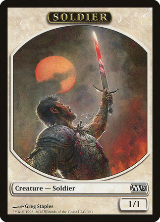 Soldier Token [Magic 2013 Tokens] | Dumpster Cat Games