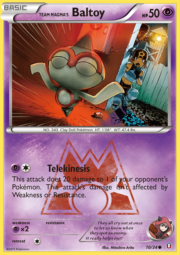 Team Magma's Baltoy (10/34) [XY: Double Crisis] | Dumpster Cat Games