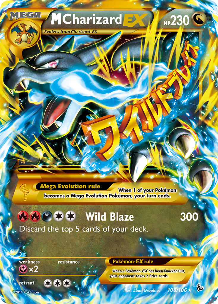 M Charizard EX (108/106) [XY: Flashfire] | Dumpster Cat Games