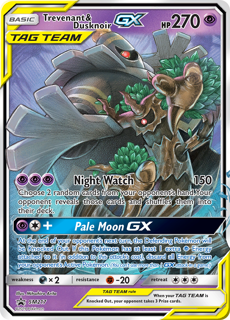 Trevenant & Dusknoir GX (SM217) [Sun & Moon: Black Star Promos] | Dumpster Cat Games