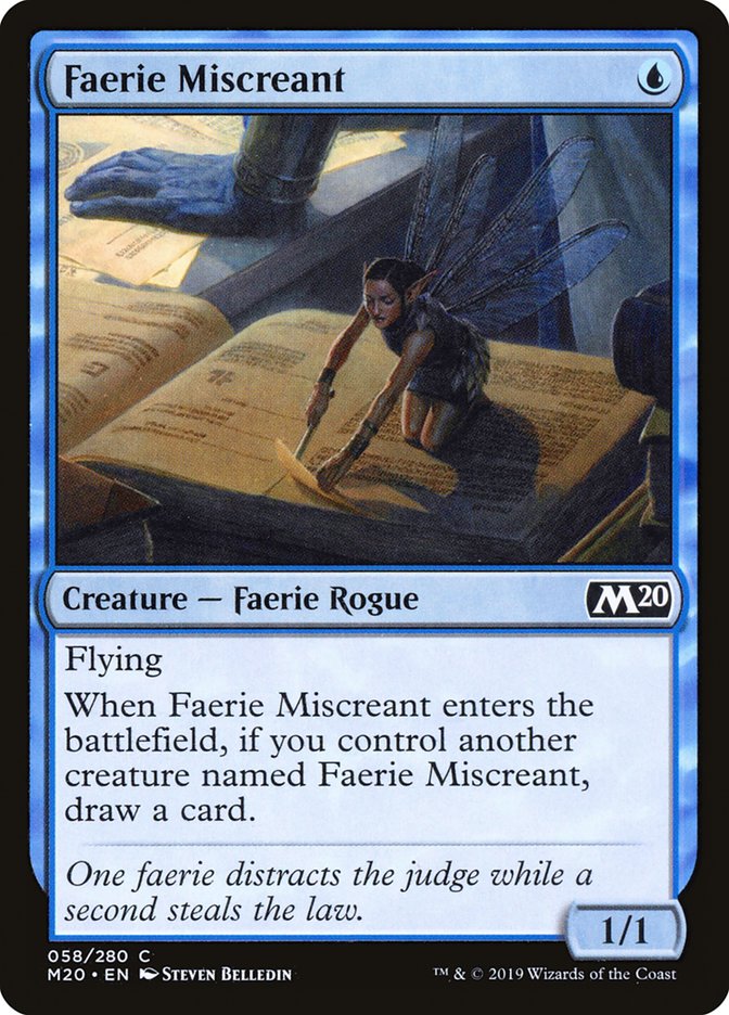 Faerie Miscreant [Core Set 2020] | Dumpster Cat Games