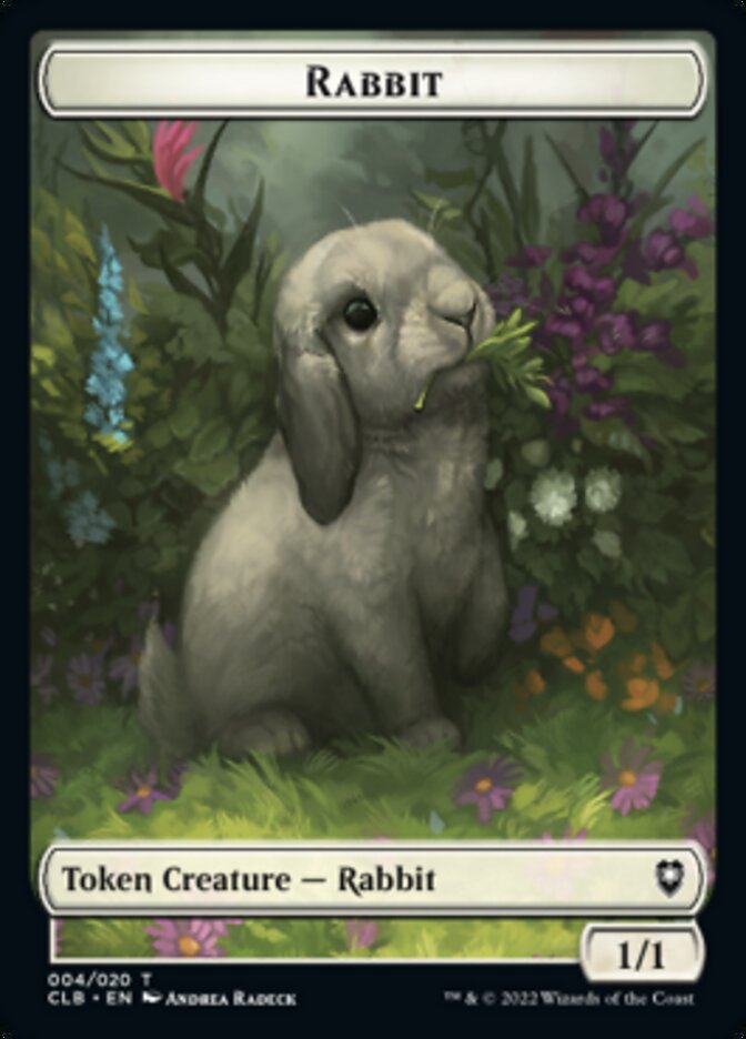 Rabbit Token [Commander Legends: Battle for Baldur's Gate Tokens] | Dumpster Cat Games