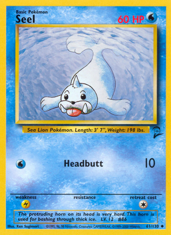 Seel (61/130) [Base Set 2] | Dumpster Cat Games