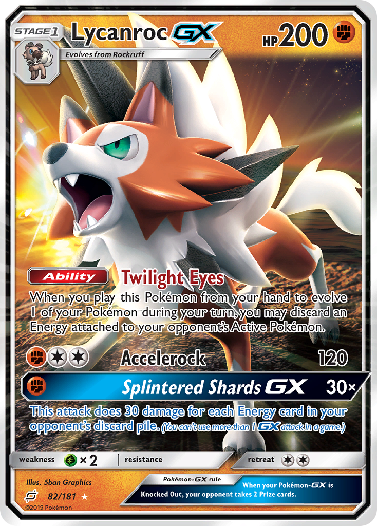 Lycanroc GX (82/181) [Sun & Moon: Team Up] | Dumpster Cat Games