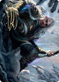 Jorn, God of Winter Art Card (Gold-Stamped Signature) [Kaldheim: Art Series] | Dumpster Cat Games