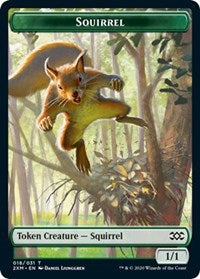 Squirrel // Thopter (008) Double-sided Token [Double Masters Tokens] | Dumpster Cat Games