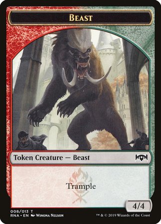 Beast Token [Ravnica Allegiance Tokens] | Dumpster Cat Games