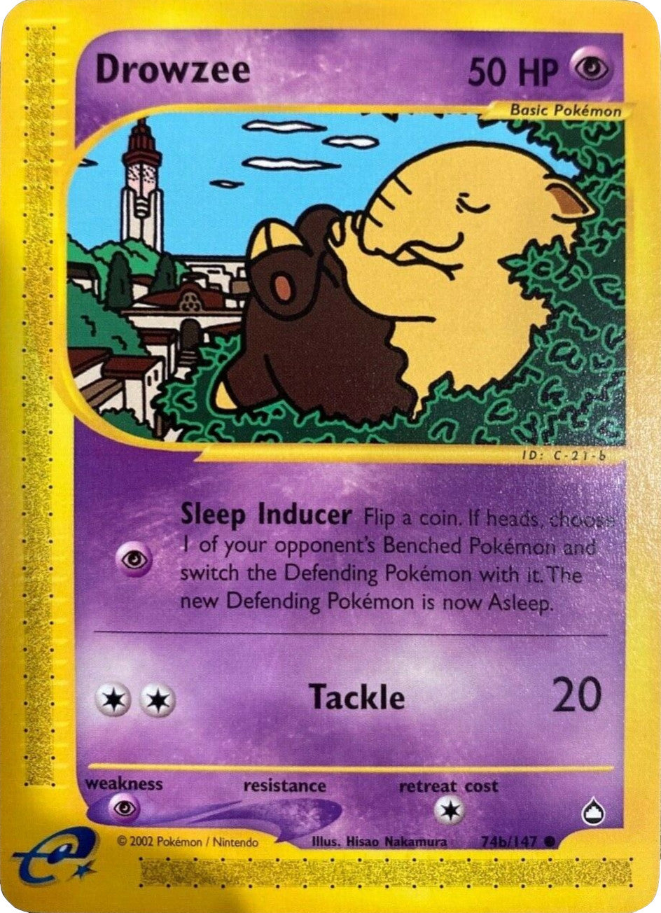 Drowzee (74b/147) [Aquapolis] | Dumpster Cat Games