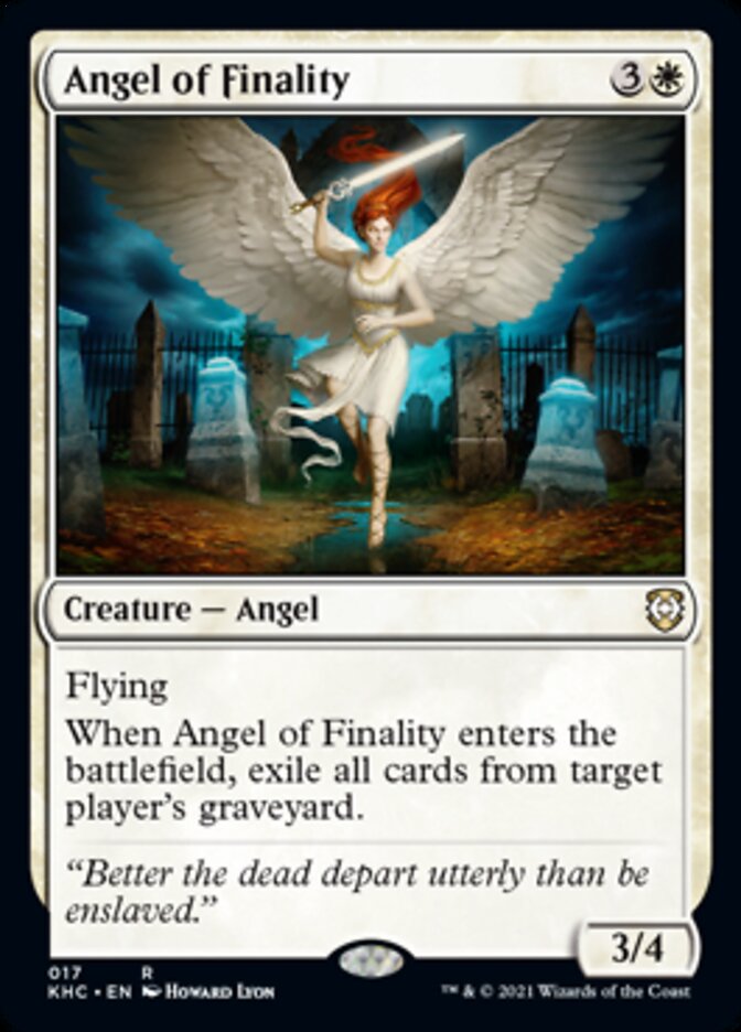 Angel of Finality [Kaldheim Commander] | Dumpster Cat Games