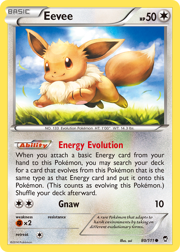 Eevee (80/111) [XY: Furious Fists] | Dumpster Cat Games