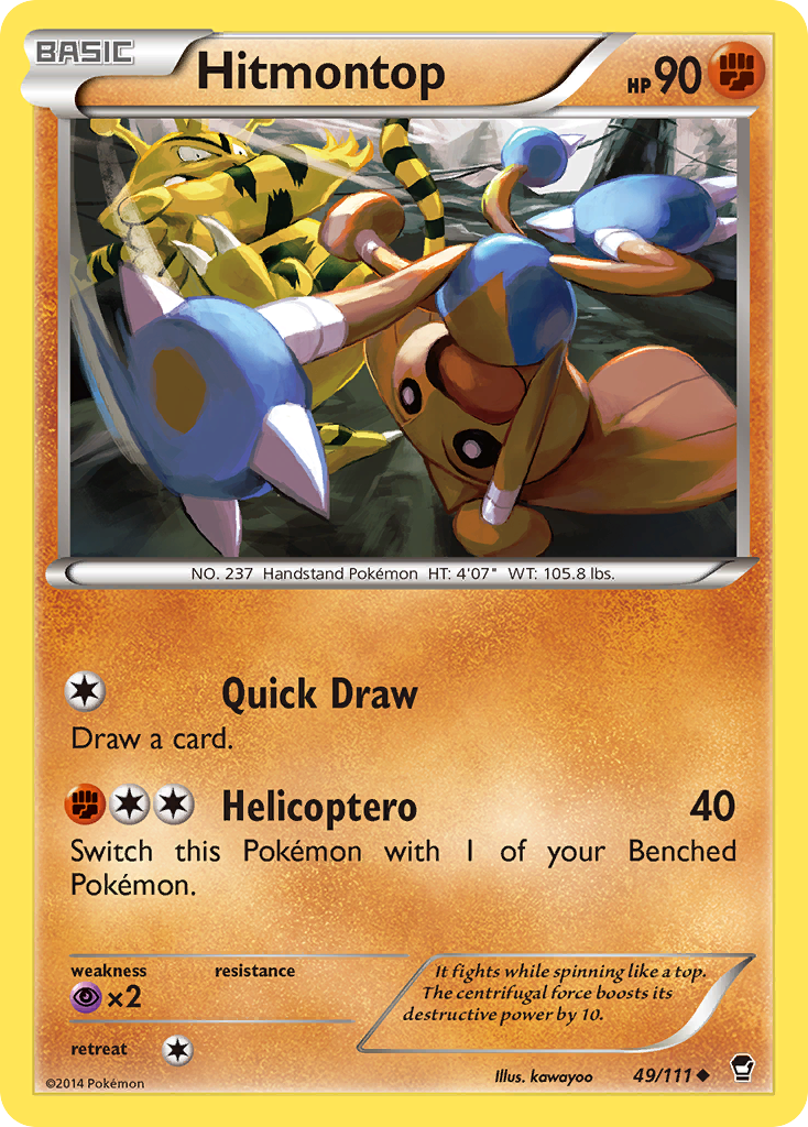 Hitmontop (49/111) [XY: Furious Fists] | Dumpster Cat Games