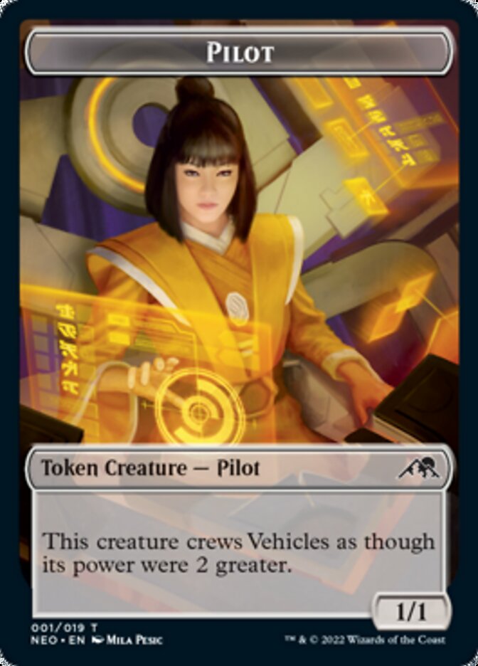 Pilot Token [Kamigawa: Neon Dynasty Tokens] | Dumpster Cat Games