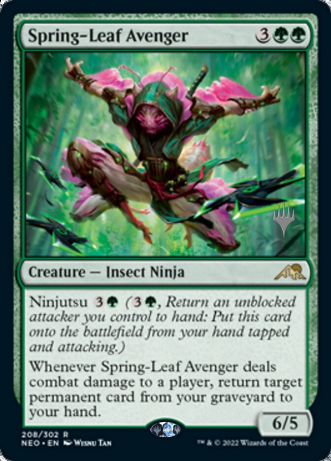 Spring-Leaf Avenger (Promo Pack) [Kamigawa: Neon Dynasty Promos] | Dumpster Cat Games