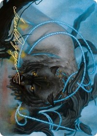 Bind the Monster Art Card (Gold-Stamped Signature) [Kaldheim: Art Series] | Dumpster Cat Games