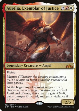 Aurelia, Exemplar of Justice [Guilds of Ravnica Promos] | Dumpster Cat Games