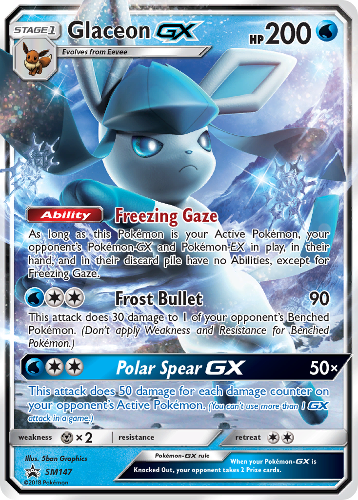 Glaceon GX (SM147) [Sun & Moon: Black Star Promos] | Dumpster Cat Games