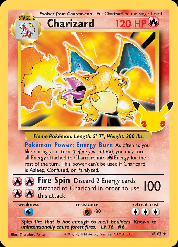 Charizard (4/102) [Celebrations: 25th Anniversary - Classic Collection] | Dumpster Cat Games