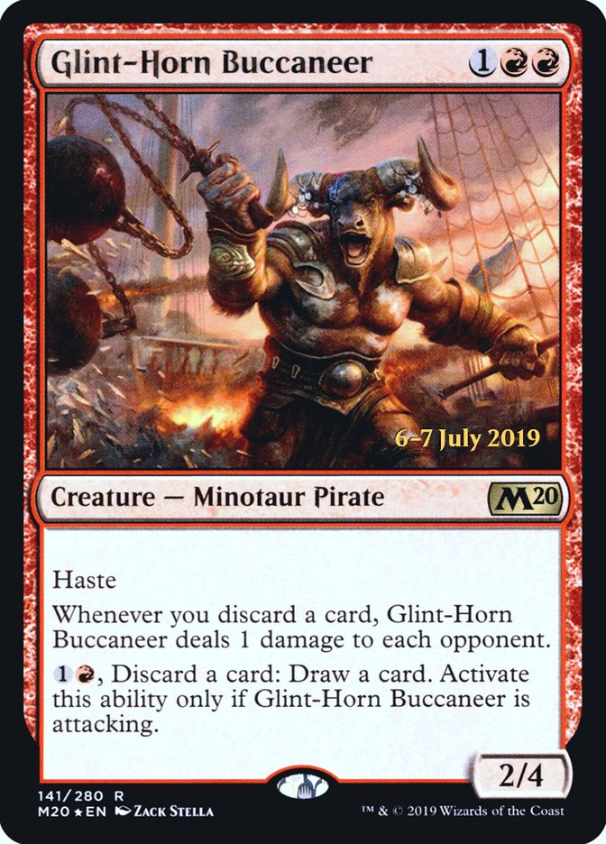 Glint-Horn Buccaneer  [Core Set 2020 Prerelease Promos] | Dumpster Cat Games