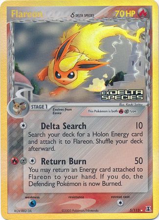 Flareon (5/113) (Delta Species) (Stamped) [EX: Delta Species] | Dumpster Cat Games