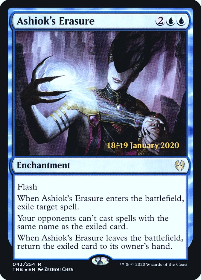 Ashiok's Erasure [Theros Beyond Death Prerelease Promos] | Dumpster Cat Games