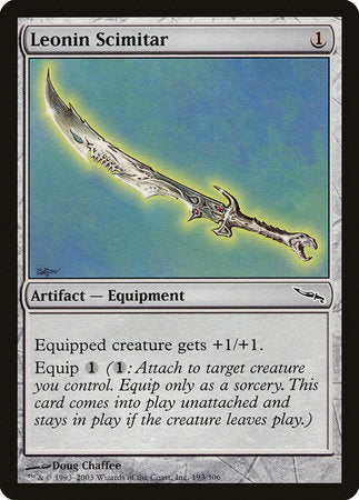 Leonin Scimitar [Mirrodin] | Dumpster Cat Games