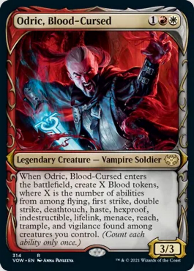 Odric, Blood-Cursed (Showcase Fang Frame) [Innistrad: Crimson Vow] | Dumpster Cat Games