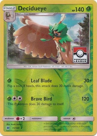 Decidueye (11/149) (League Promo) [Sun & Moon: Base Set] | Dumpster Cat Games