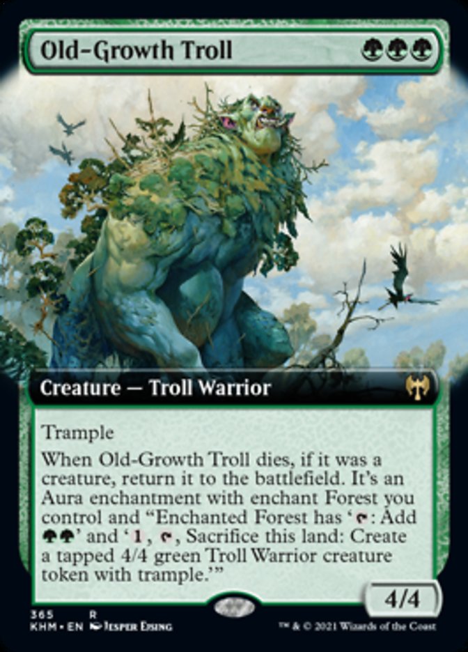 Old-Growth Troll (Extended Art) [Kaldheim] | Dumpster Cat Games