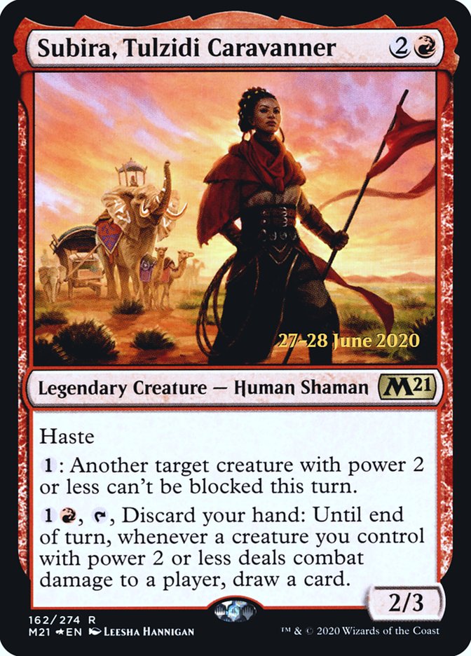 Subira, Tulzidi Caravanner  [Core Set 2021 Prerelease Promos] | Dumpster Cat Games