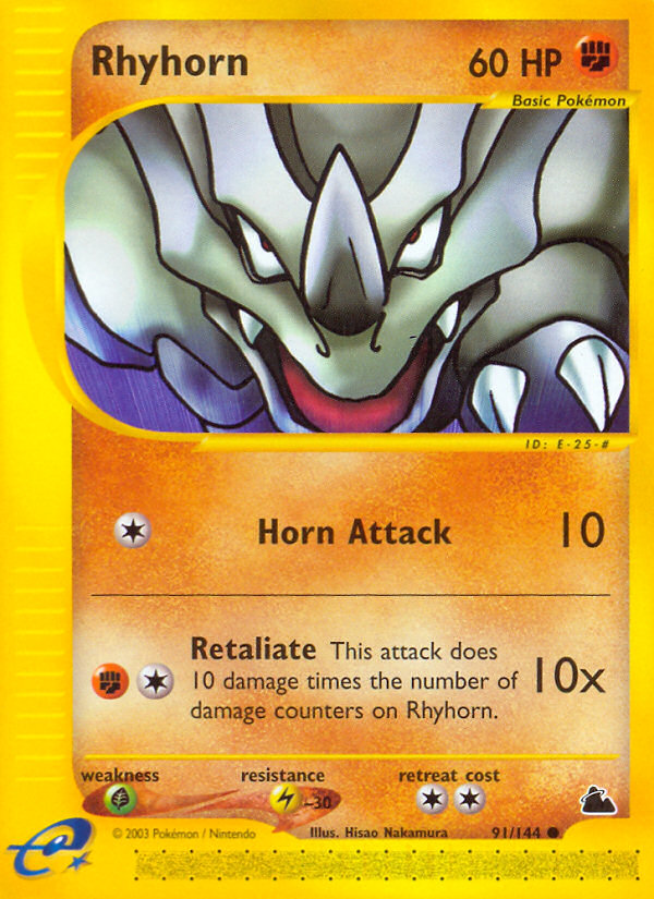 Rhyhorn (91/144) [Skyridge] | Dumpster Cat Games