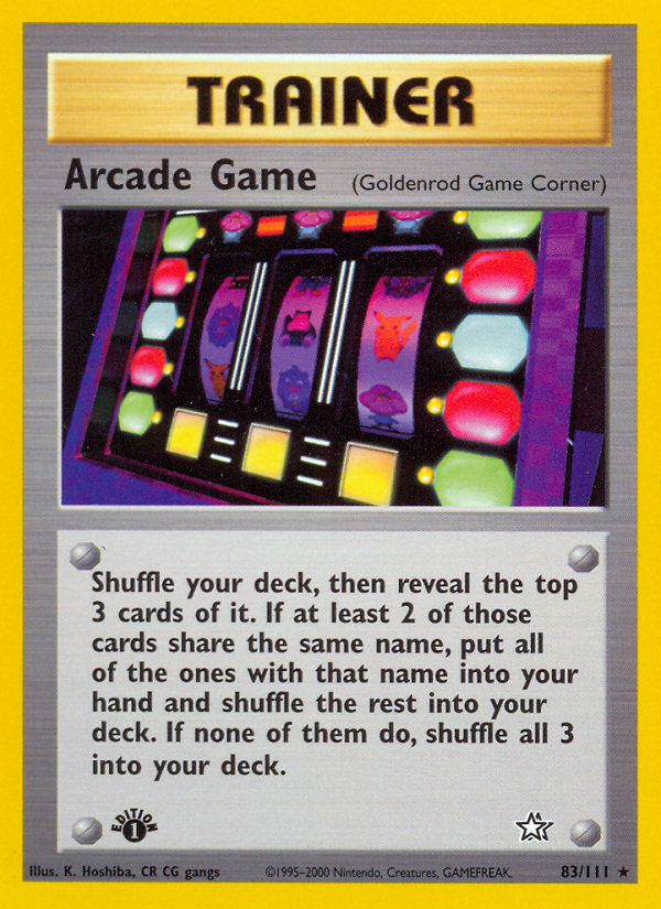 Arcade Game (83/111) [Neo Genesis 1st Edition] | Dumpster Cat Games