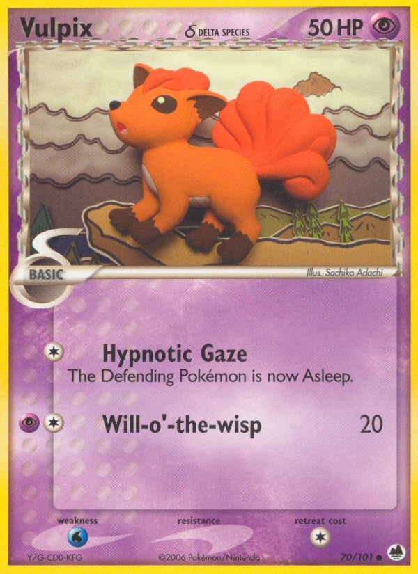 Vulpix (70/101) (Delta Species) [EX: Dragon Frontiers] | Dumpster Cat Games