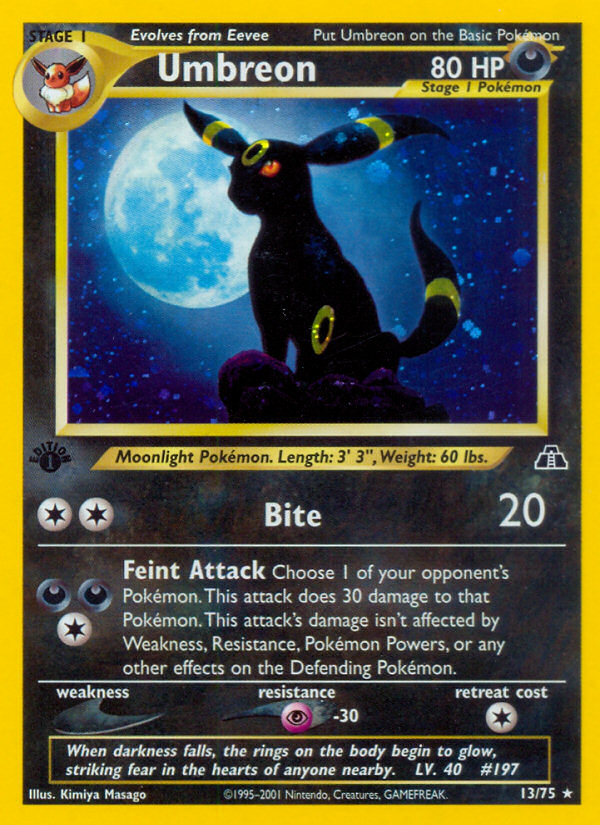 Umbreon (13/75) [Neo Discovery 1st Edition] | Dumpster Cat Games