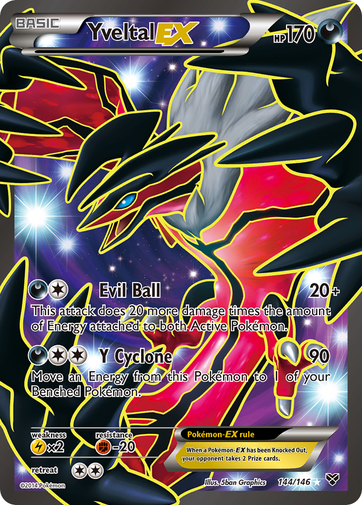 Yveltal EX (144/146) [XY: Base Set] | Dumpster Cat Games