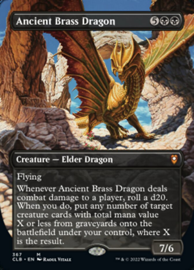 Ancient Brass Dragon (Borderless Alternate Art) [Commander Legends: Battle for Baldur's Gate] | Dumpster Cat Games