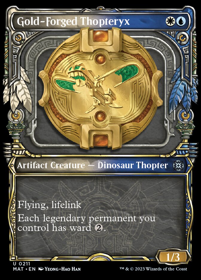 Gold-Forged Thopteryx (Showcase Halo Foil) [March of the Machine: The Aftermath] | Dumpster Cat Games