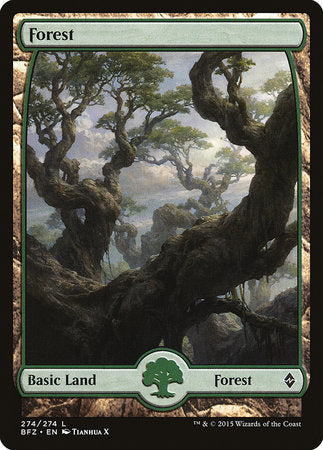 Forest (274) - Full Art [Battle for Zendikar] | Dumpster Cat Games