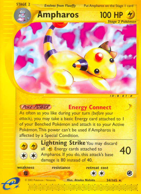 Ampharos (34/165) [Expedition: Base Set] | Dumpster Cat Games