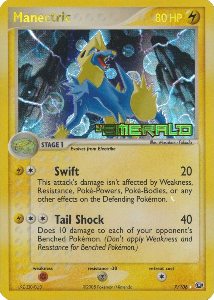 Manectric (7/106) (Stamped) [EX: Emerald] | Dumpster Cat Games