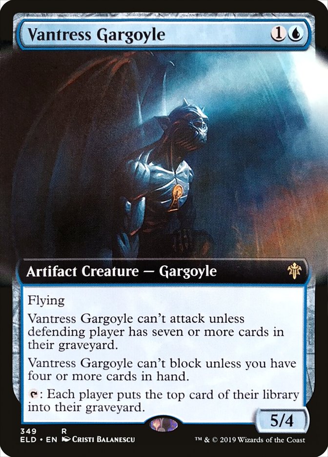 Vantress Gargoyle (Extended Art) [Throne of Eldraine] | Dumpster Cat Games