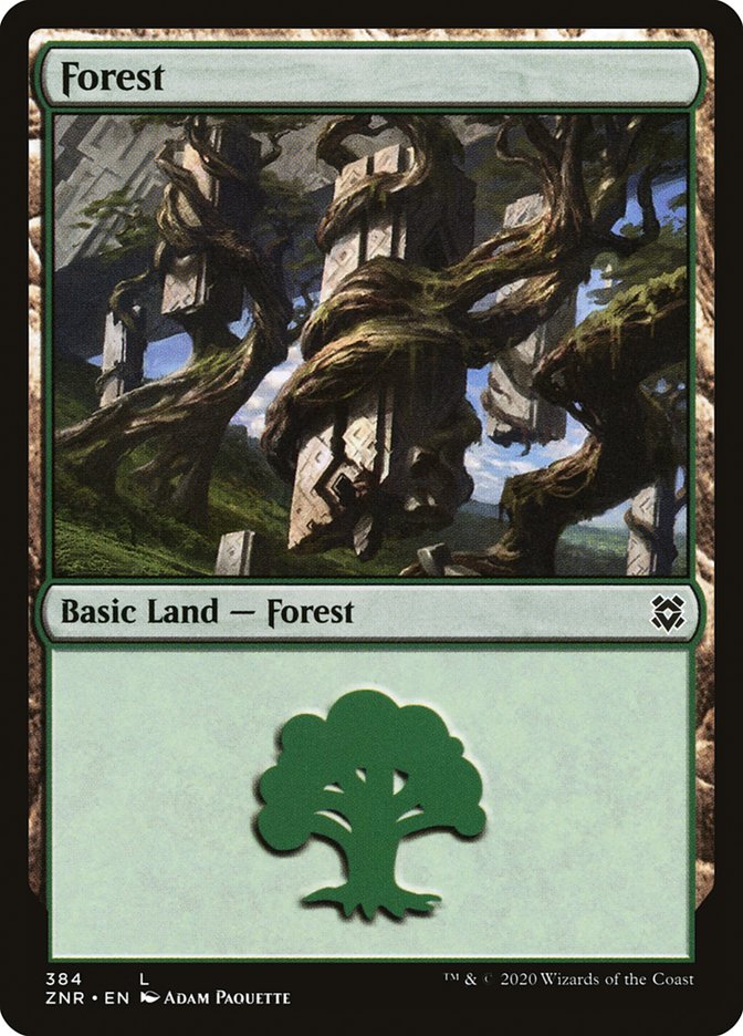 Forest (384) [Zendikar Rising] | Dumpster Cat Games