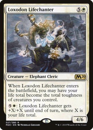 Loxodon Lifechanter [Core Set 2020 Promos] | Dumpster Cat Games