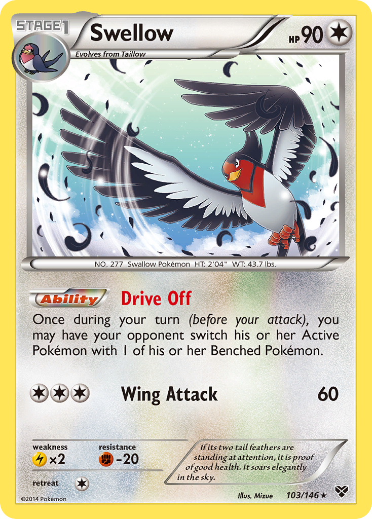 Swellow (103/146) [XY: Base Set] | Dumpster Cat Games