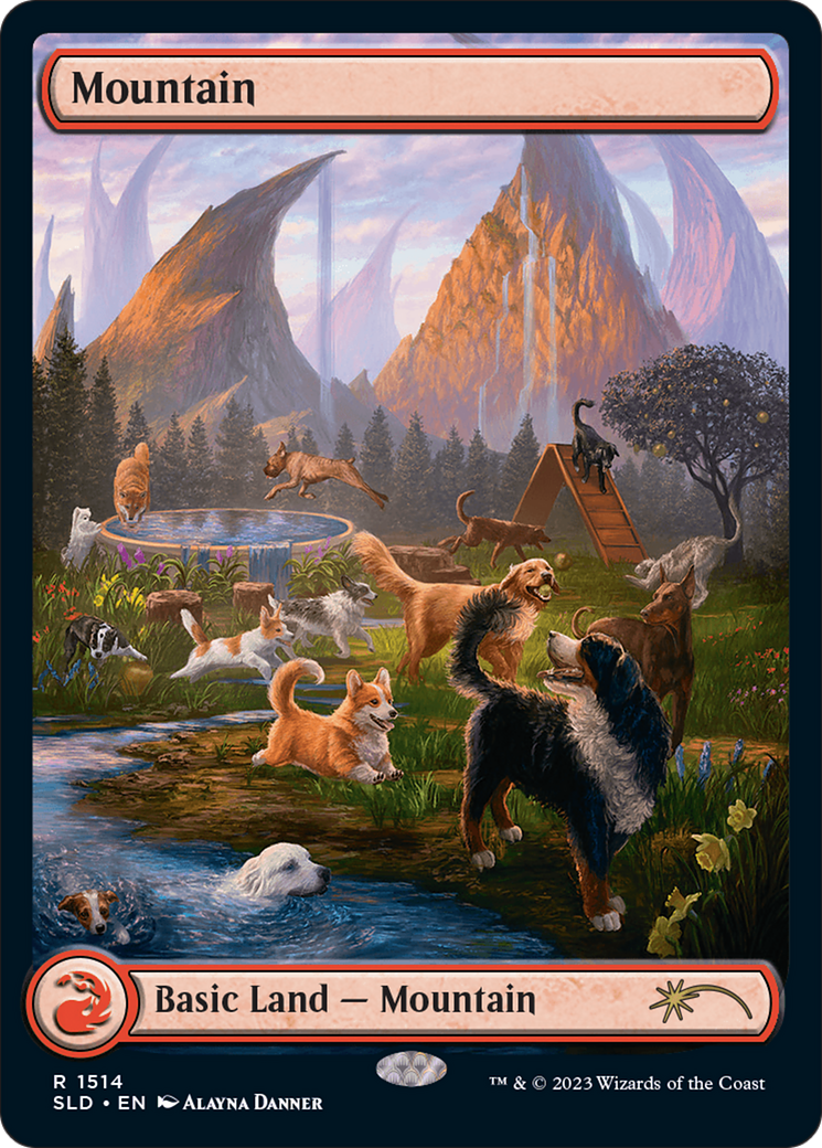 Mountain (1514) [Secret Lair Commander Deck: Raining Cats and Dogs] | Dumpster Cat Games