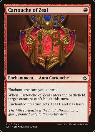 Cartouche of Zeal [Amonkhet] | Dumpster Cat Games