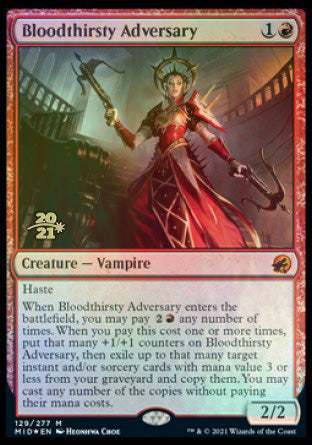 Bloodthirsty Adversary [Innistrad: Midnight Hunt Prerelease Promos] | Dumpster Cat Games