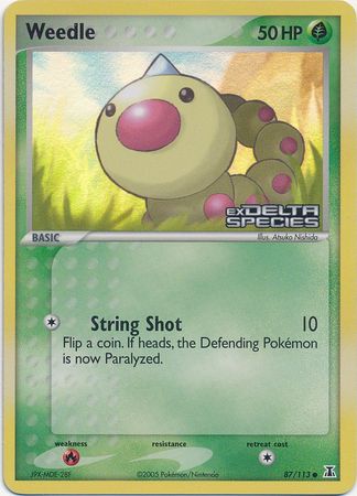 Weedle (87/113) (Stamped) [EX: Delta Species] | Dumpster Cat Games