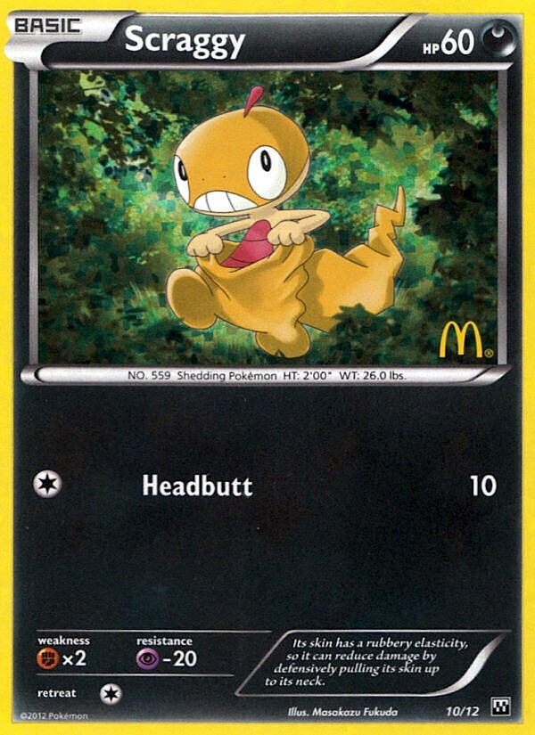 Scraggy (10/12) [McDonald's Promos: 2012 Collection] | Dumpster Cat Games