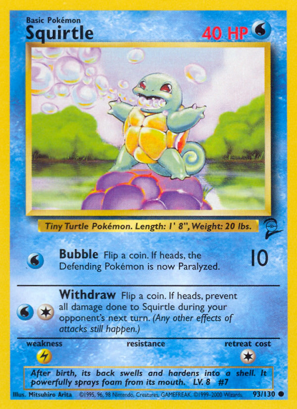 Squirtle (93/130) [Base Set 2] | Dumpster Cat Games